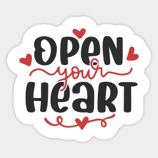 Open Your Heart Sticker